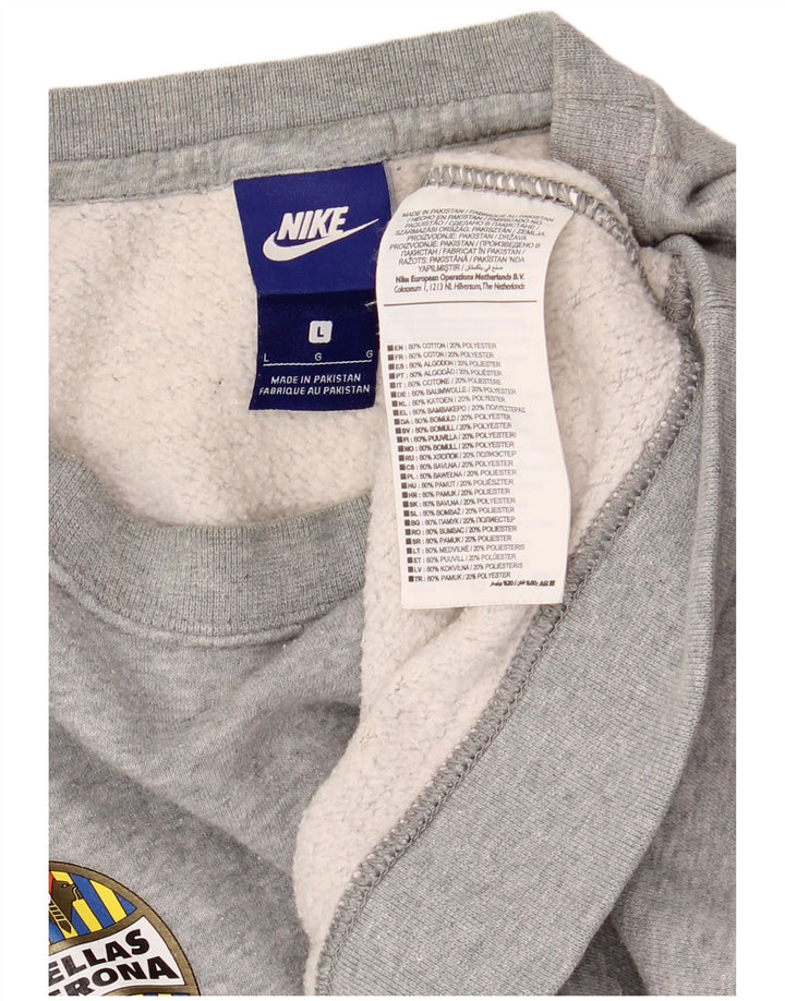 Nike Herren HELLAS VERONA Sweatshirt Pullover große grau gefleckte Baumwolle