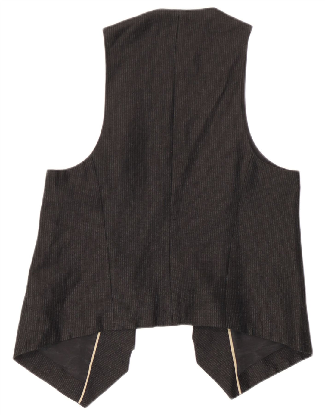 Massimo Dutti Damen OPEN Weste EU 38 Mittelschwarze Baumwolle