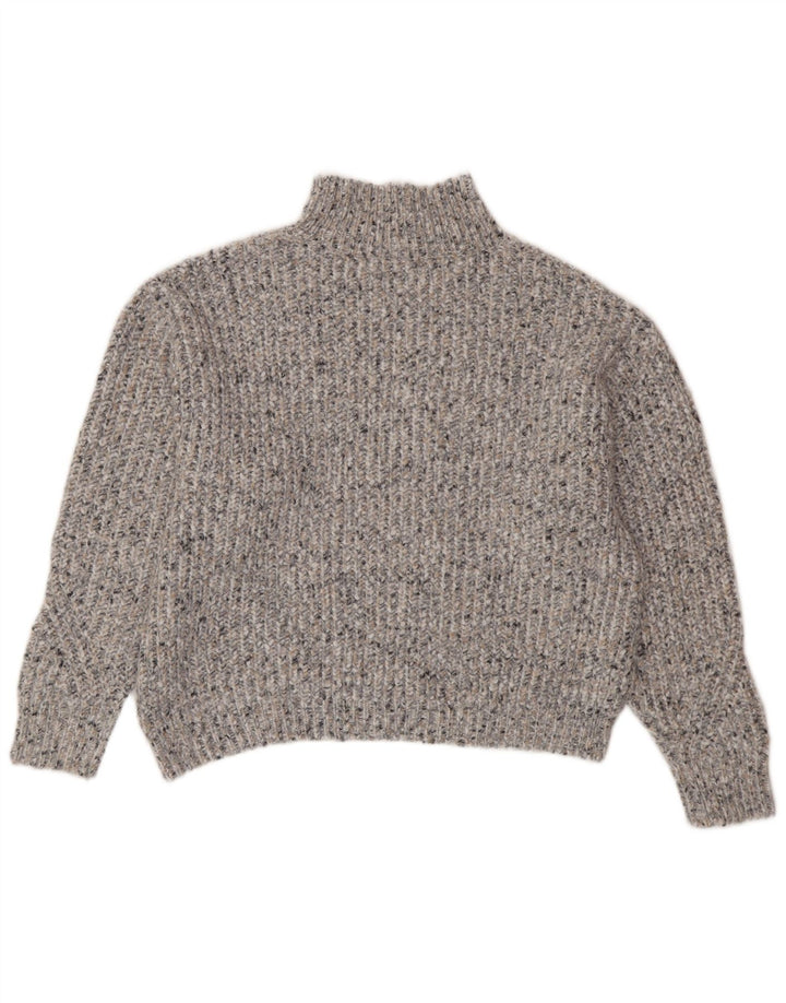 Marks & Spencer Herren-Pullover mit Rollkragen, UK 14, Mittelgrau meliert