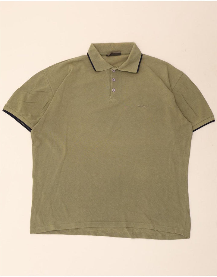 Wrangler Herren Poloshirt XL Khaki Baumwolle