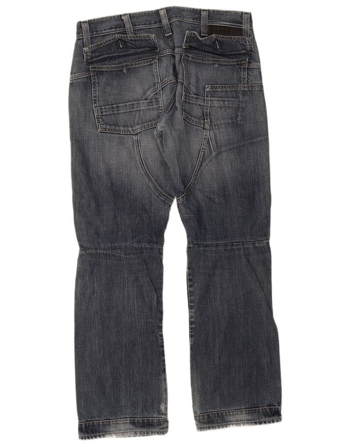 G-Star Herren 3301 Bootcut Jeans W36 L34 Blaue Baumwolle