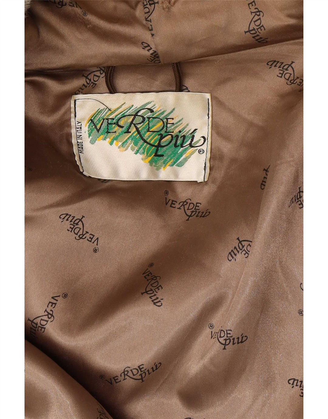 Verde Piu Damen Übergroßer Kapuzenmantel IT 42 Mittelbeige Geometrisch