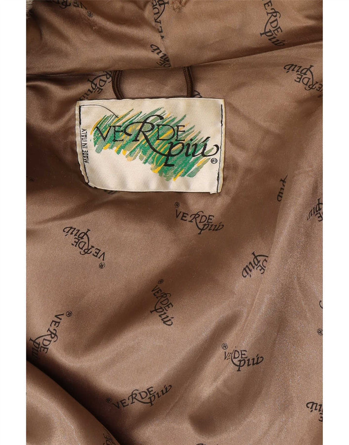Verde Piu Damen Übergroßer Kapuzenmantel IT 42 Mittelbeige Geometrisch