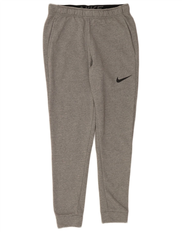 Nike Herren Dri Fit Trainingshose, Jogginghose, Größe S, Grau meliert