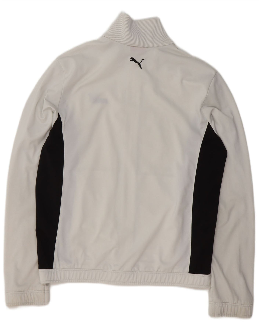 Puma Herren-Trainingsanzug-Top-Jacke, mittelweißes Farbblock-Polyester