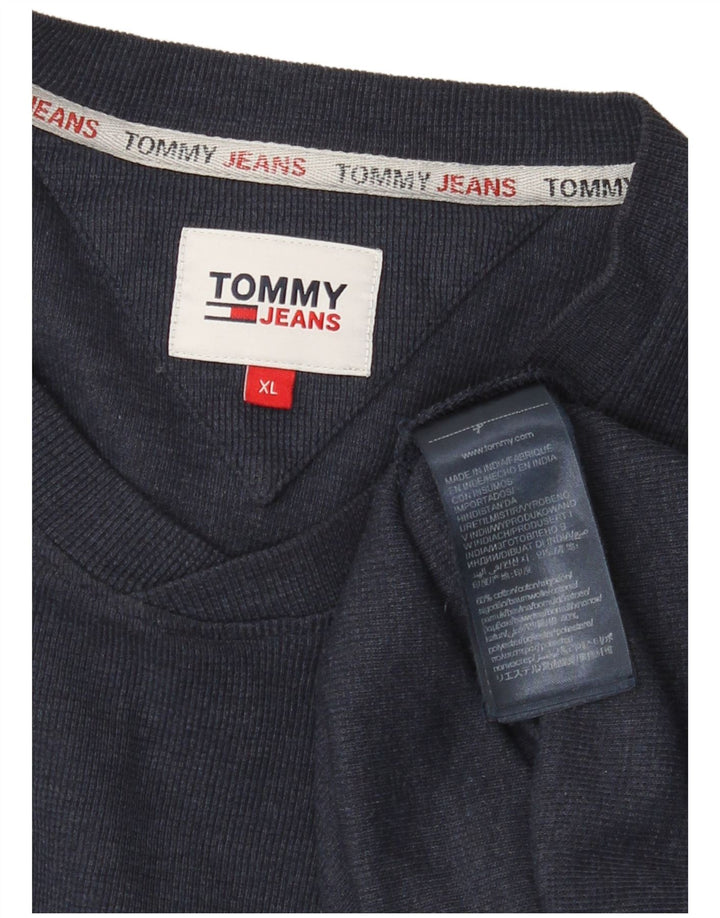 Tommy Hilfiger Herren Top Langarm XL Marineblau Baumwolle