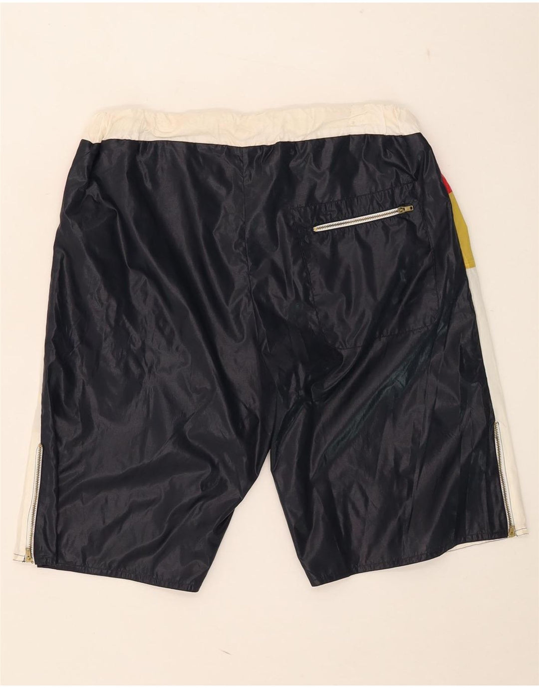 Vintage Herren Badeshorts IT 52 Großes mehrfarbiges Colourblock-Nylon
