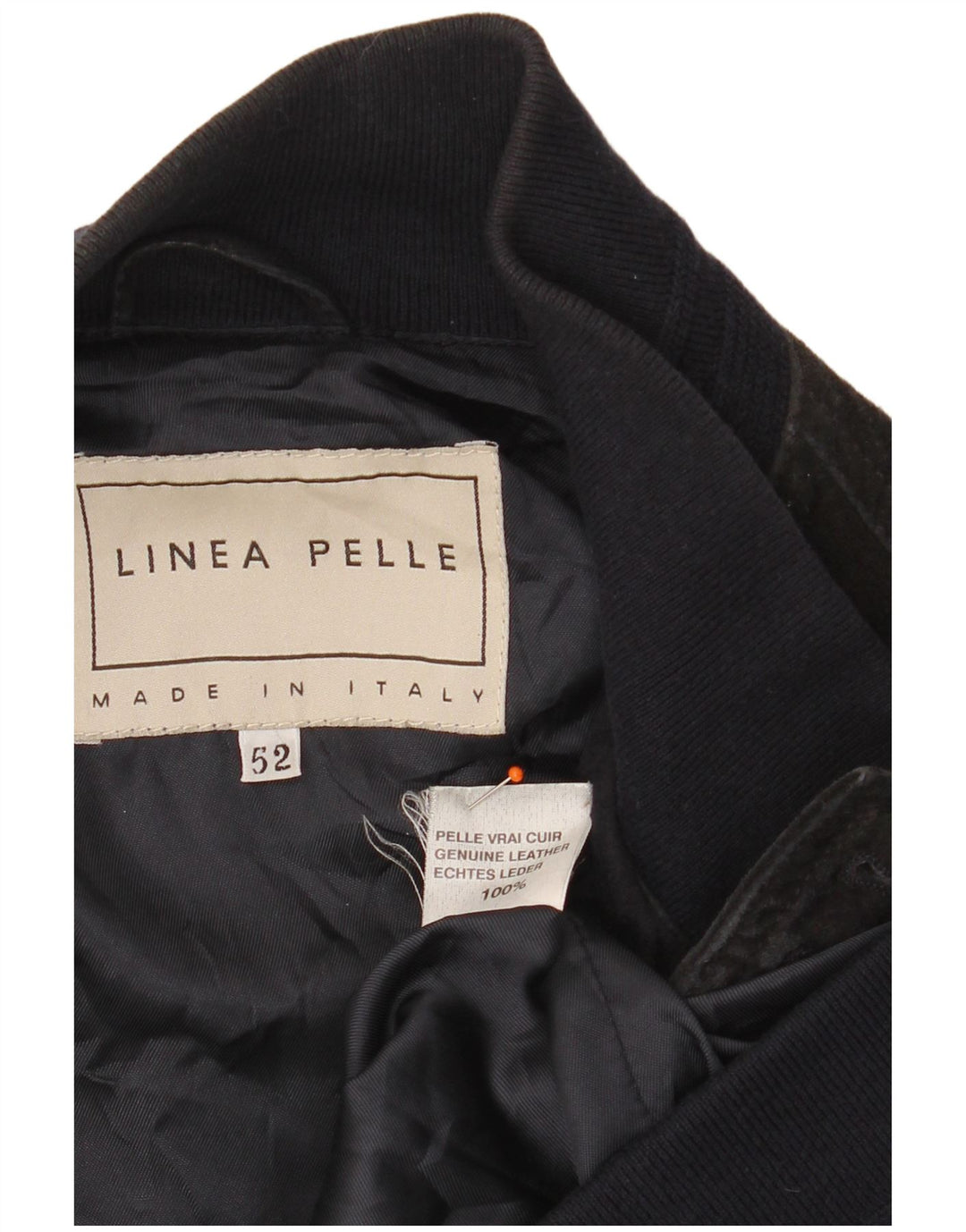 VINTAGE Herren Wildleder Bomberjacke IT 52 XL Marineblaues Leder