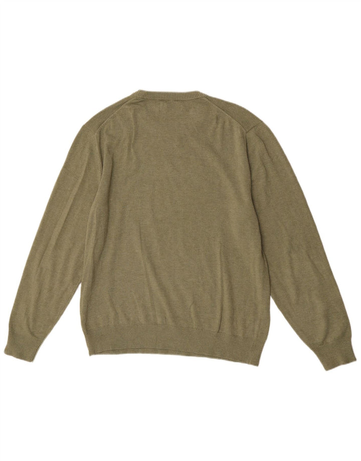 U.S. Polo Assn. Herren-Pullover mit Rundhalsausschnitt, mittelgrün, Polyester