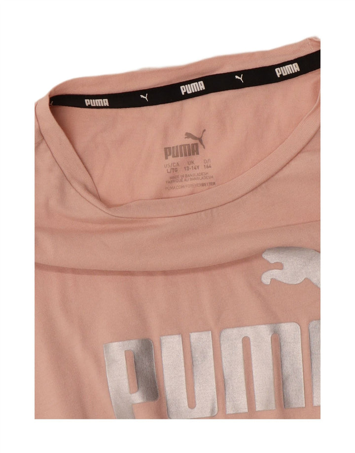 PUMA Mädchen Grafik T-Shirt Top 13-14 Jahre Rosa
