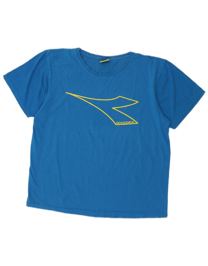 DIADORA Herren Grafik T-Shirt Top XL Blau