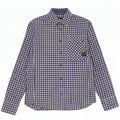 G-Star Herrenhemd aus mittelblauer Gingham-Baumwolle