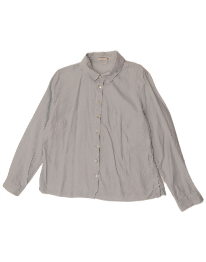 Boden Damenhemd UK 18 XL Blaues Leinen