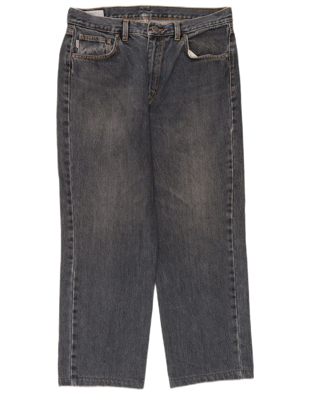 Belfe Herren-Crop-Jeans W33 L26 Blaue Baumwolle