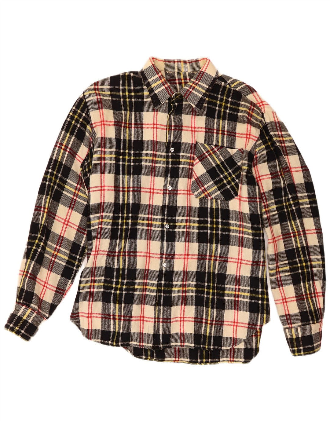 Vintage Herren Flanellhemd Medium Mehrfarbig kariert