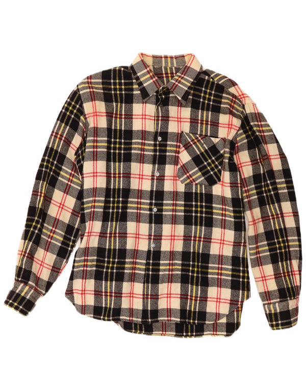 Vintage Herren Flanellhemd Medium Mehrfarbig kariert