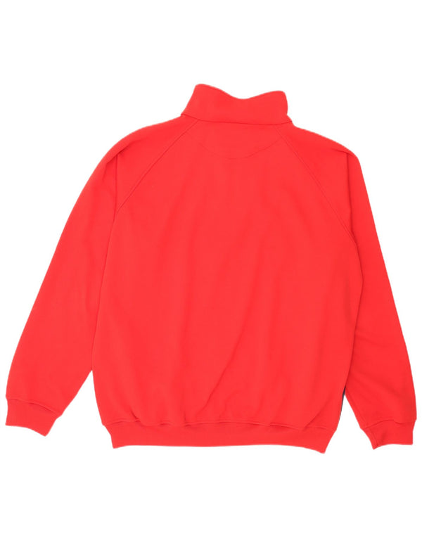 Kappa Herren-Trainingsanzug-Oberteil, Jacke, 2XL, rotes Farbblock-Polyester