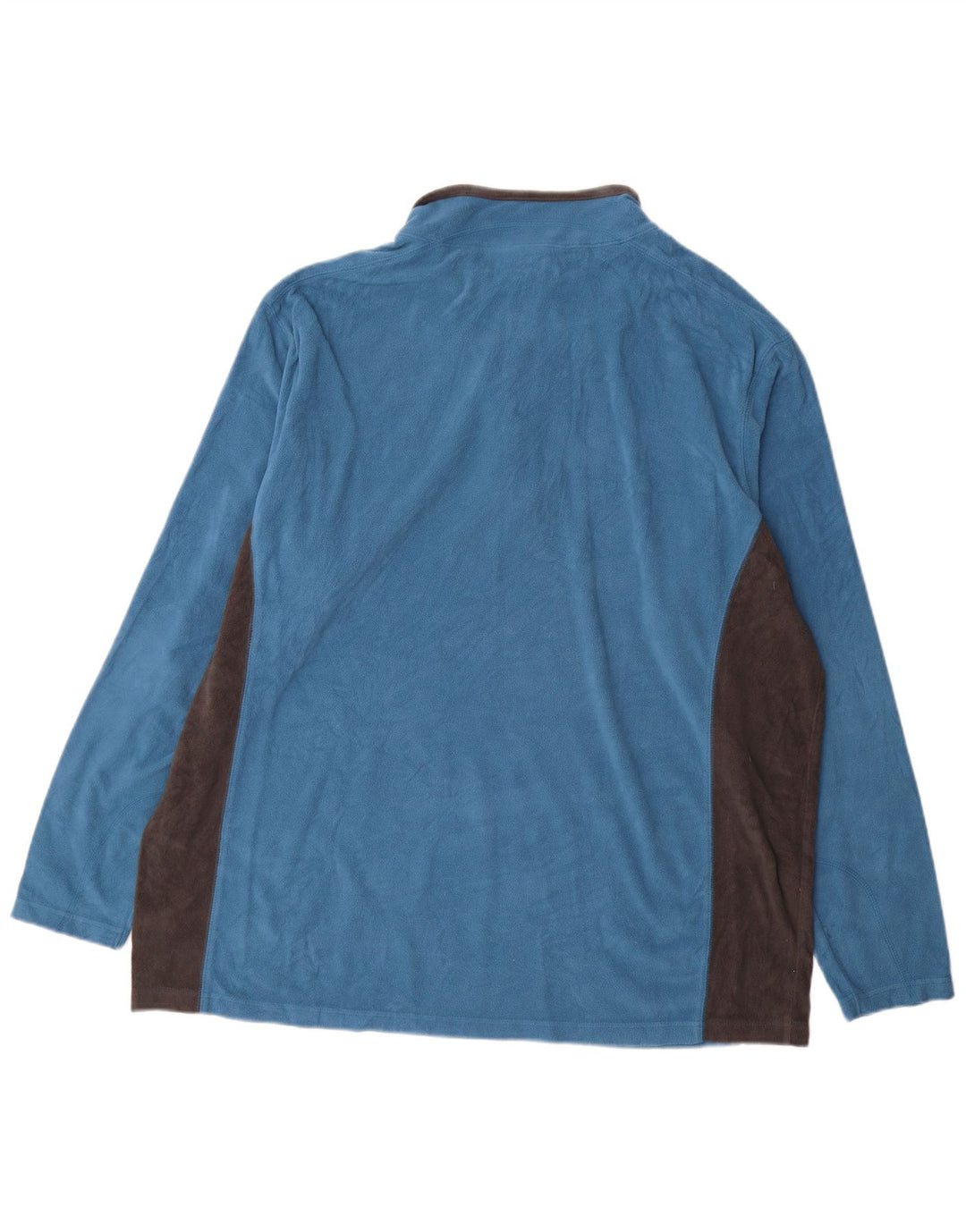 COLUMBIA Herren-Fleecepullover mit Reißverschluss am Hals, 2XL, blaues Farbblock-Polyester