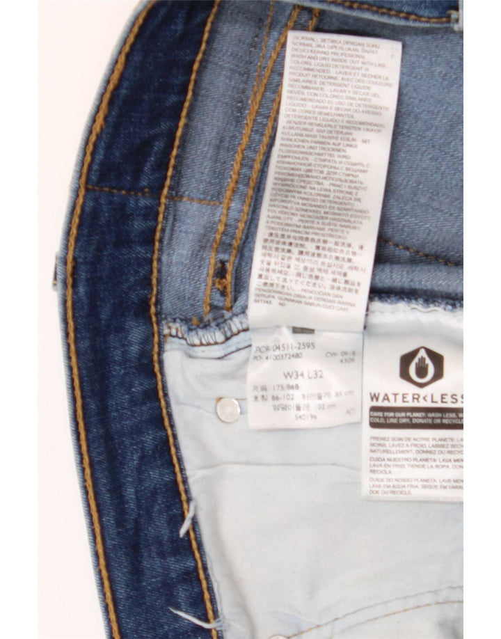 Levi's Herren 511 Slim Jeans W34 L32 Blaue Baumwolle