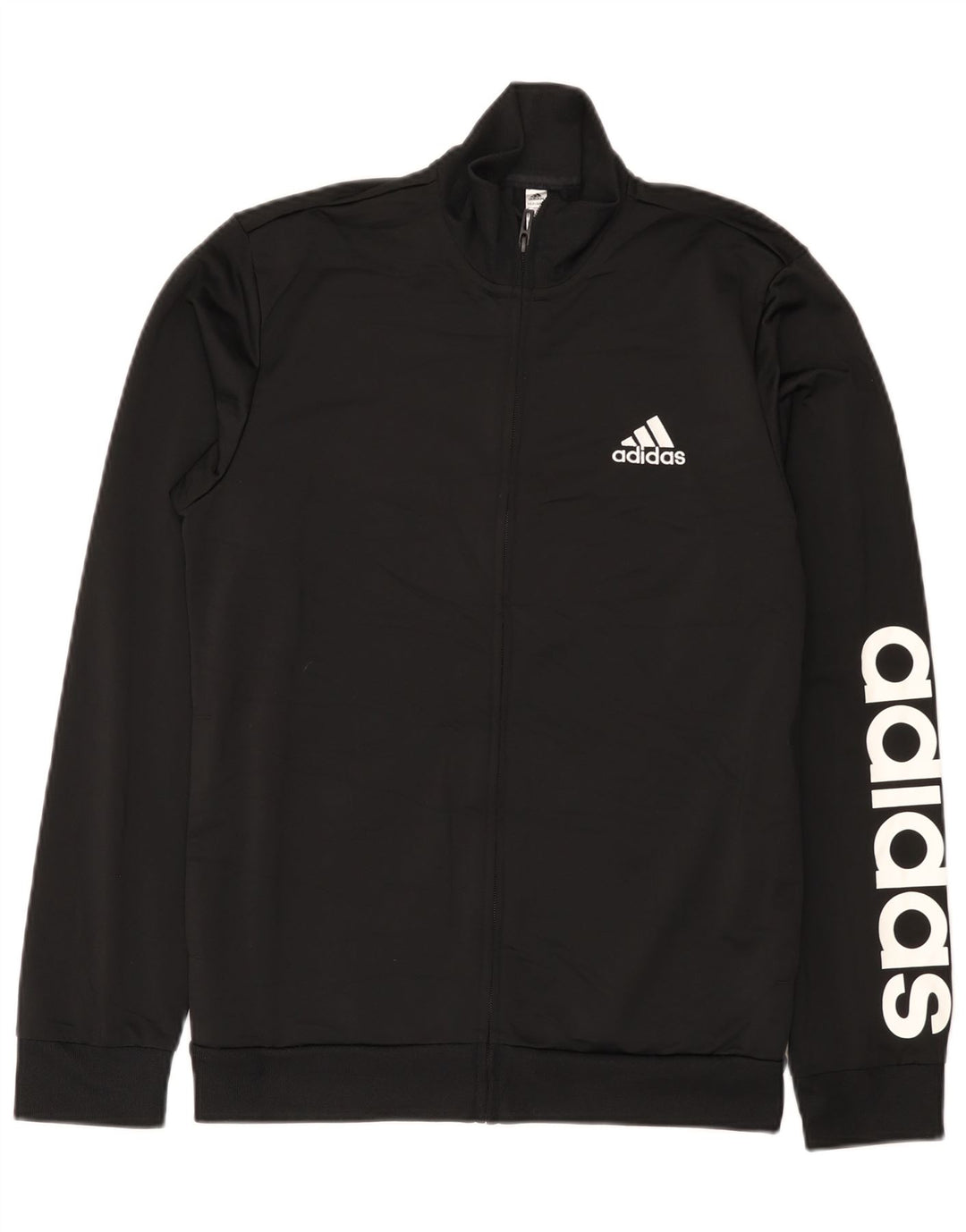 Adidas Herren Graphic Trainingsanzug Top Jacke UK 38/40 Medium Schwarz Polyester