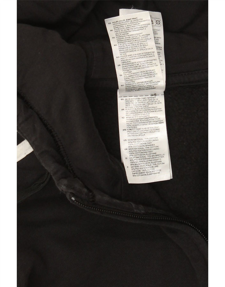Adidas Herren-Kapuzenpullover mit Reißverschluss, mittelschwarz, Baumwolle