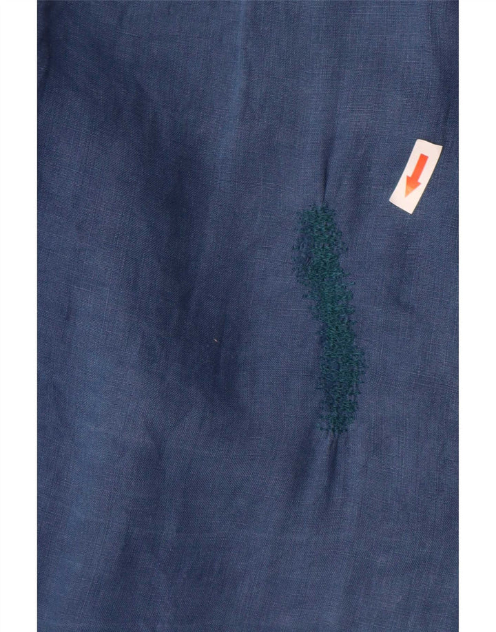 Ralph Lauren Herrenhemd Small Marineblaues Leinen