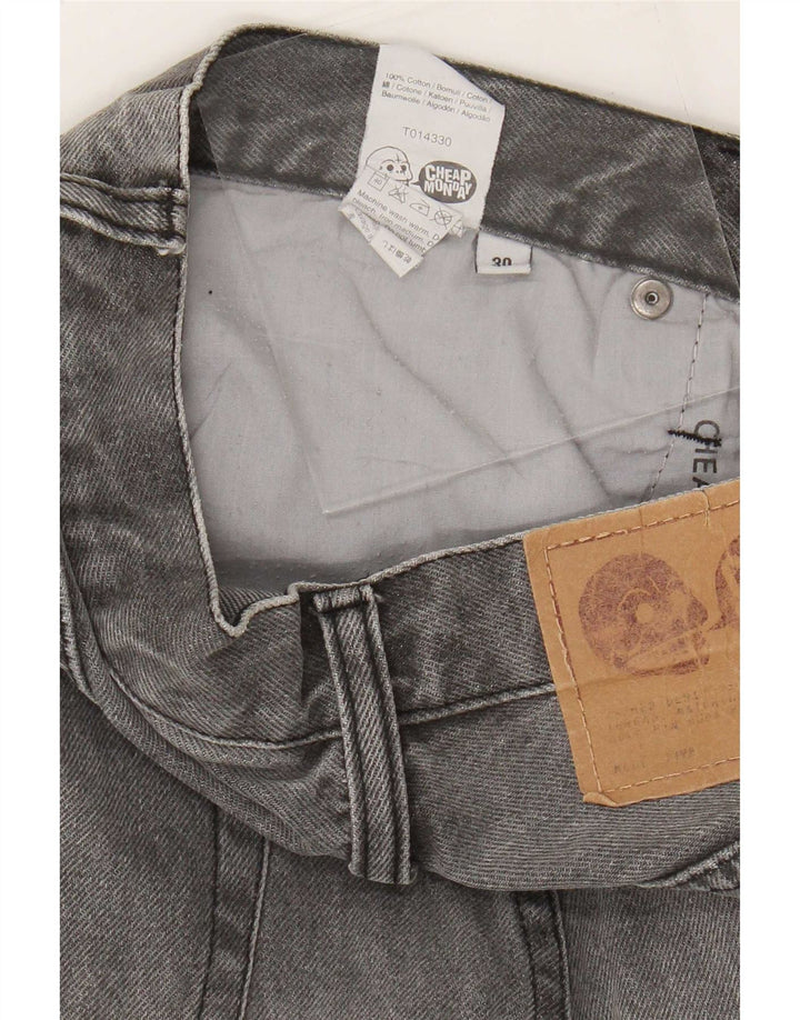 Cheap Monday Herren-Jeansshorts, mittelgroß, W30, graue Baumwolle