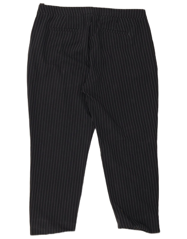Marks & Spencer Damen Chinohose UK 20 2XL W38 L27 Marineblau gestreift