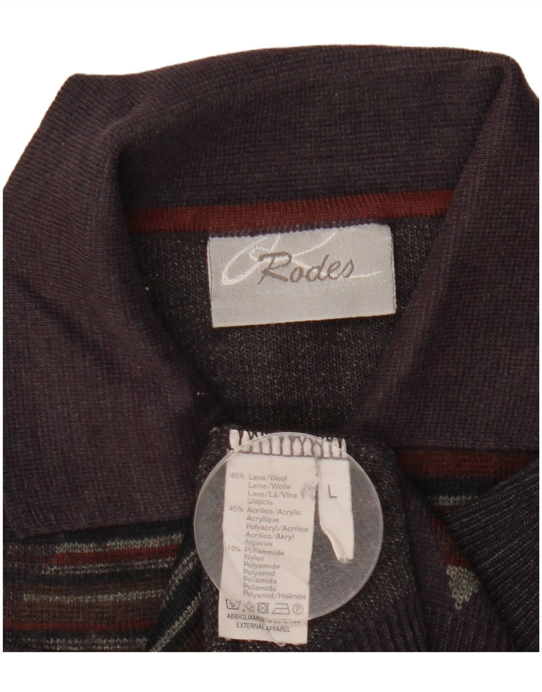 Rodes Herren-Pullover mit Rollkragen, groß, Marineblau, Argyle-/Diamant-Wolle