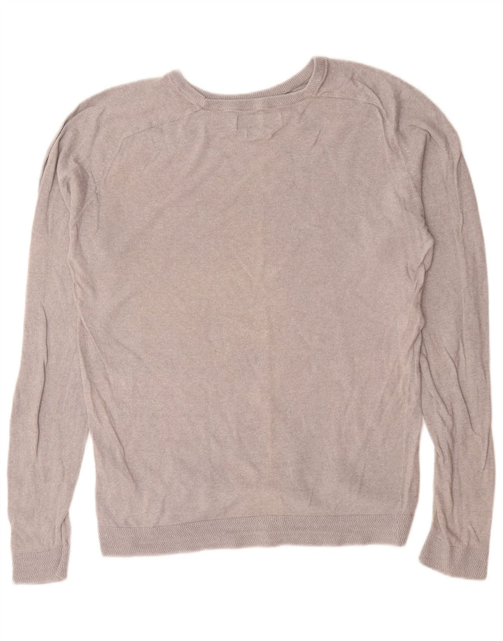 Jack & Jones Herren-Pullover mit Rundhalsausschnitt, Größe L, graues Leinen