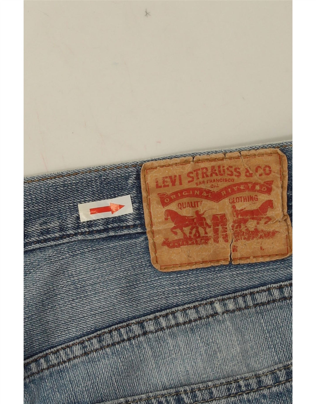 LEVI'S Herren Straight Jeans W32 L26 Blaue Baumwolle