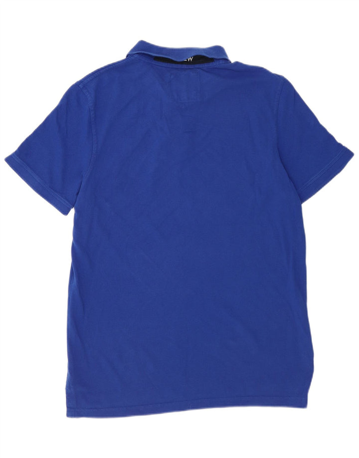 Crew Clothing Herren-Poloshirt, groß, blaue Baumwolle