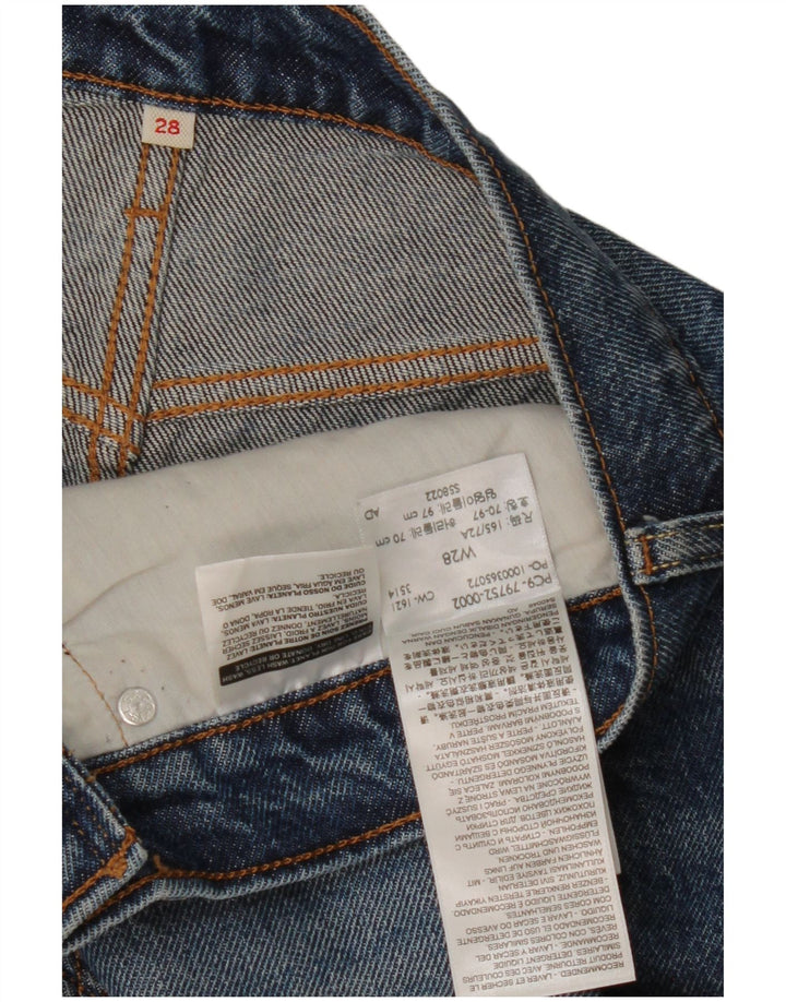 Levi's Damen-Jeansrock im Distressed-Look, W28, mittelblaue Baumwolle