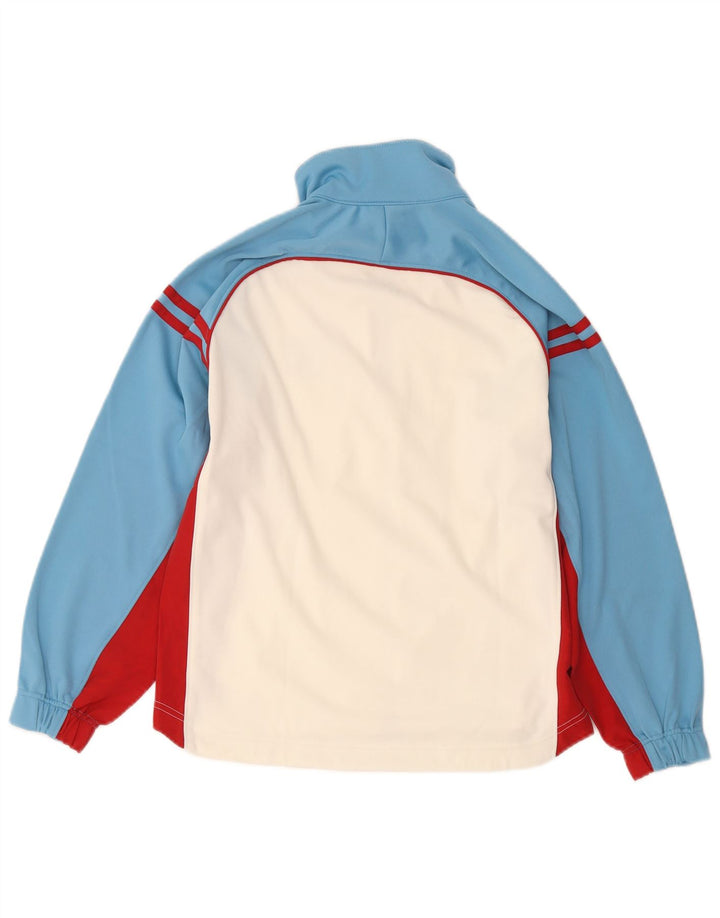 Lotto Jungen-Trainingsanzug-Top-Jacke, 11–12 Jahre, Mittelweiß, Farbblock