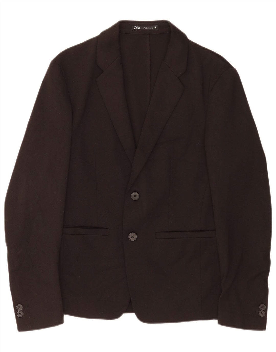 Zara Herren-Blazer mit 2 Knöpfen, Gr. 36, Größe S, Schwarz, Viskose, klassisch