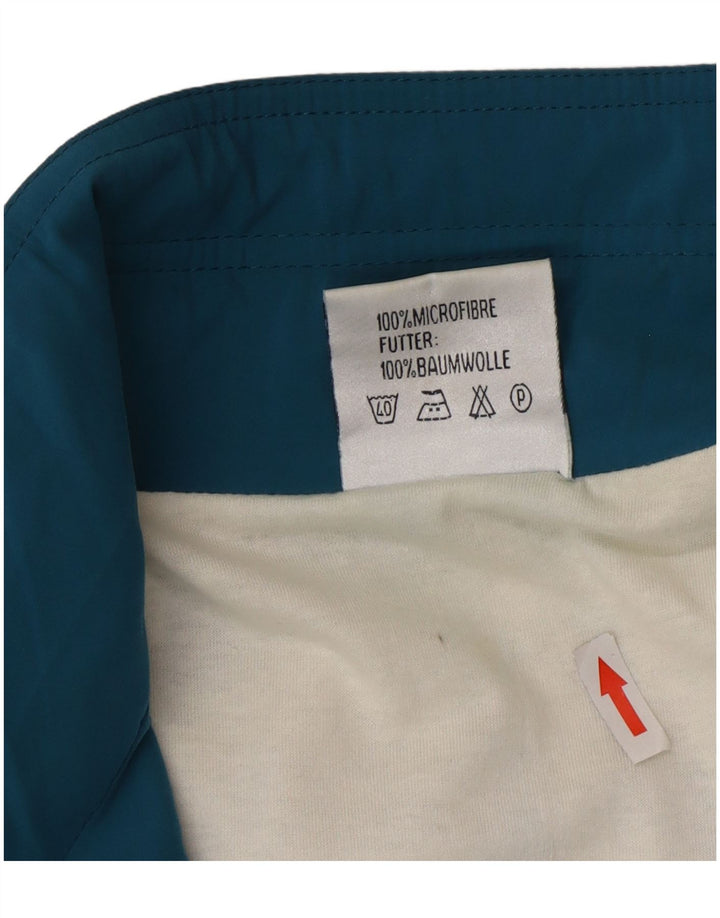 Vintage Herren-Trainingsanzug-Top-Jacke, große blaue Colourblock-Mikrofasern