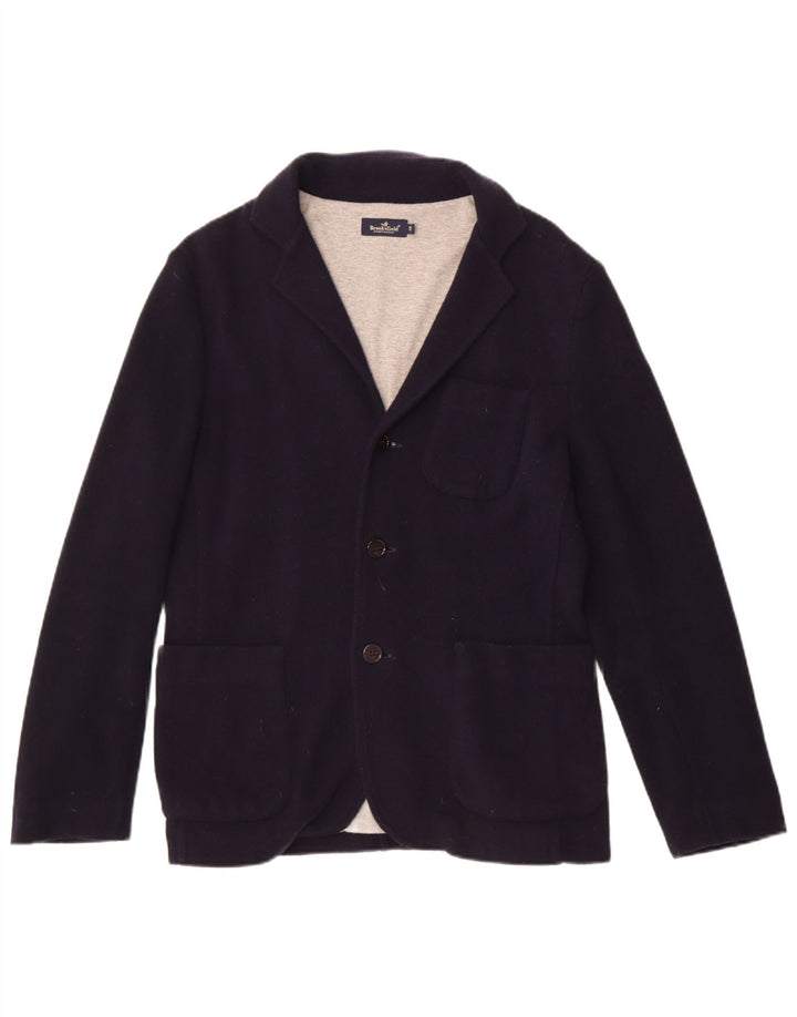Brooksfield Herren-Strickjacke mit 3 Knöpfen, Größe IT 48, mittleres Marineblau
