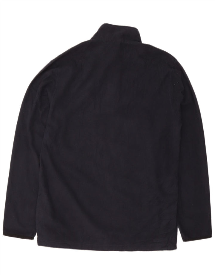 Champion Herren-Fleecepullover mit Reißverschluss am Hals, groß, marineblaues Polyester