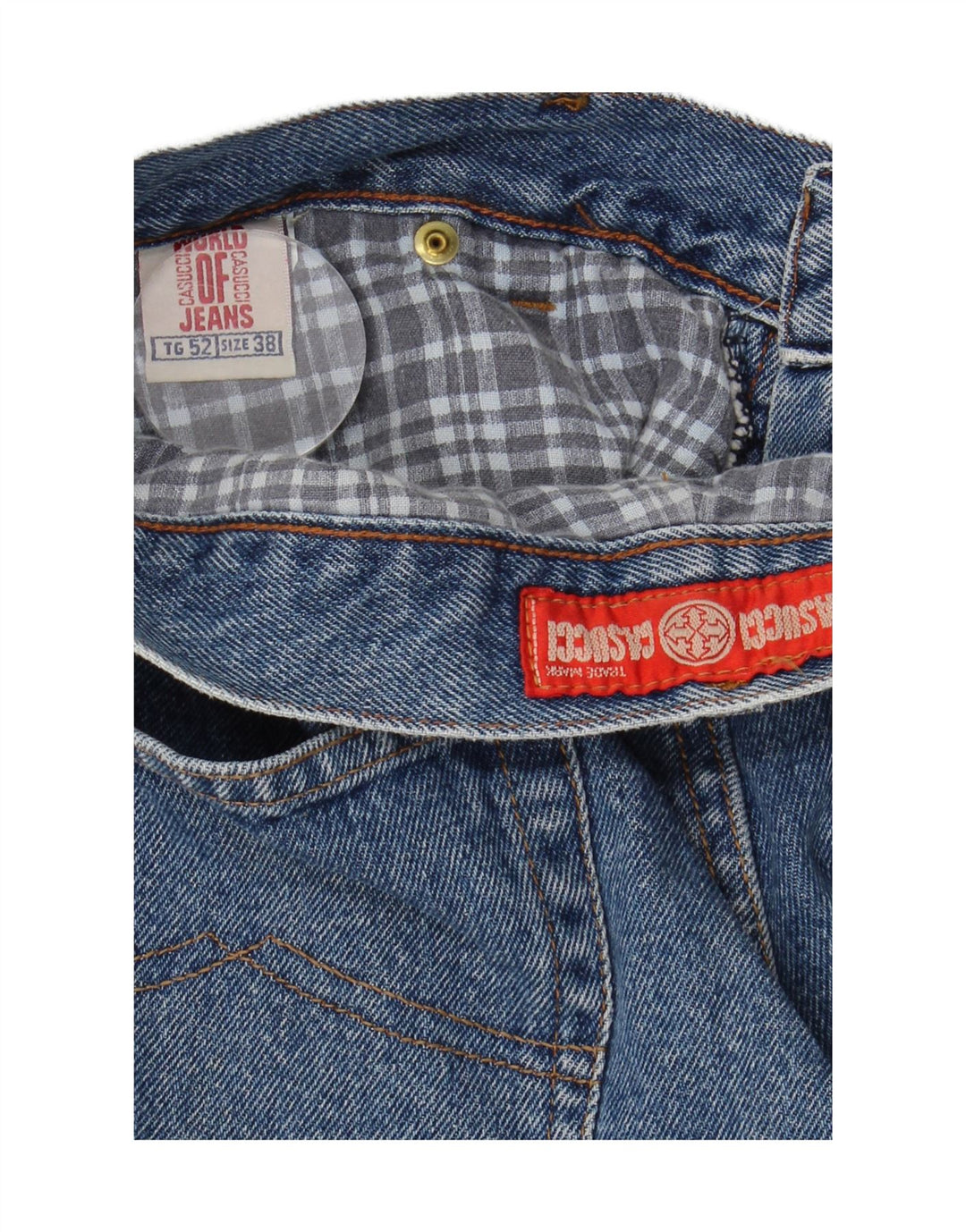 Casucci Herren Straight Jeans W32 L25 Blaues Polyester