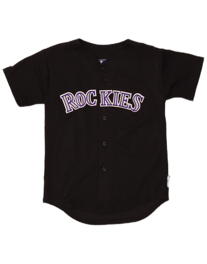 MAJESTIC Jungen Colorado Rockies Graphic Jersey Top 13–14 Jahre Medium Schwarz