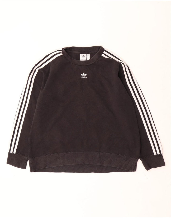 Adidas Damen-Sweatshirt in Übergröße, Größe S, Größe S, Schwarz, Baumwolle