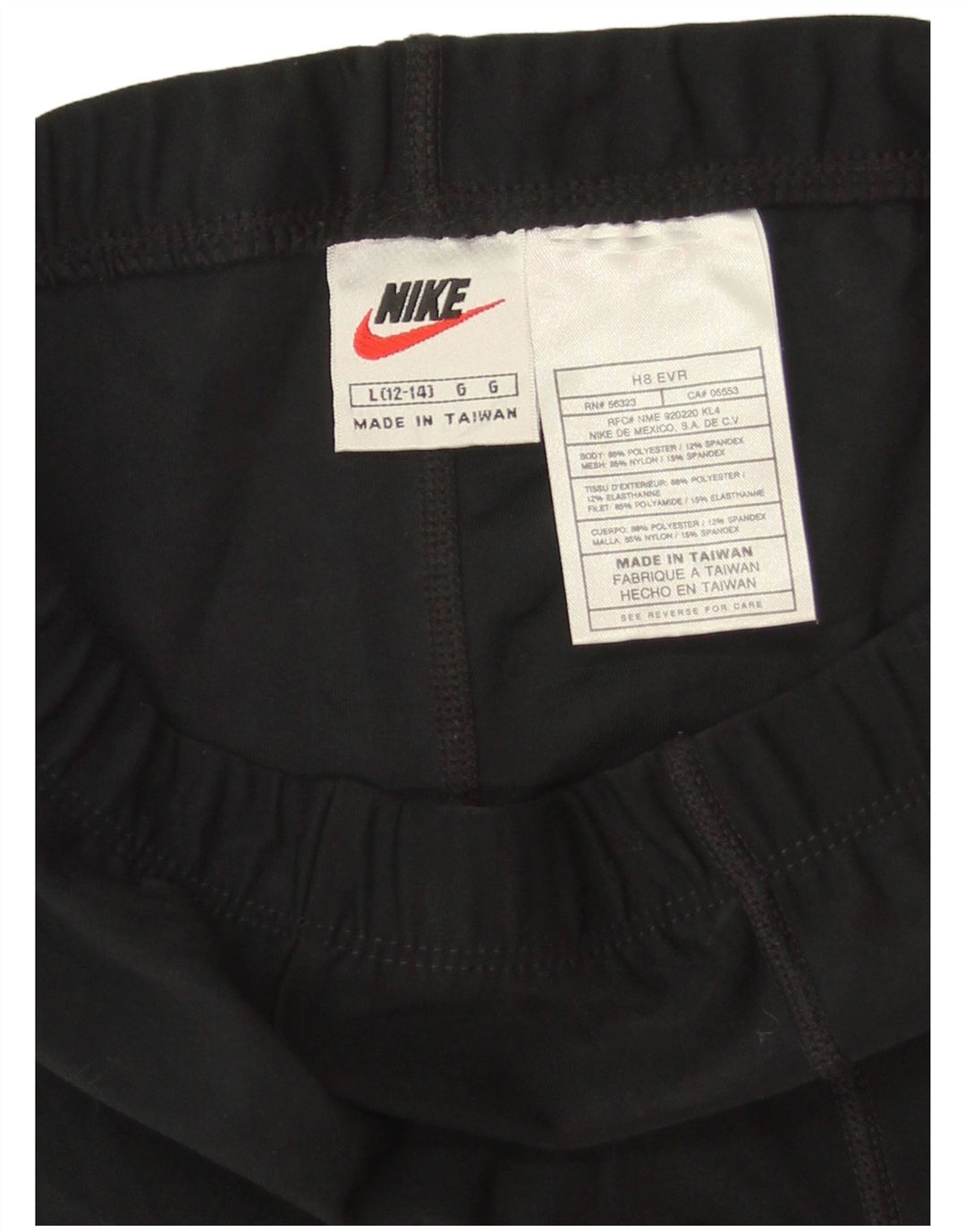 NIKE Damen Sportshorts US 12/14 Large Schwarz Polyester