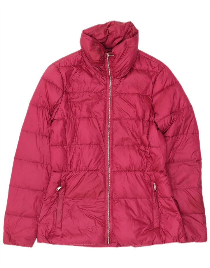 Massimo Dutti Damen Wattierte Jacke UK 10 Small Rosa Nylon