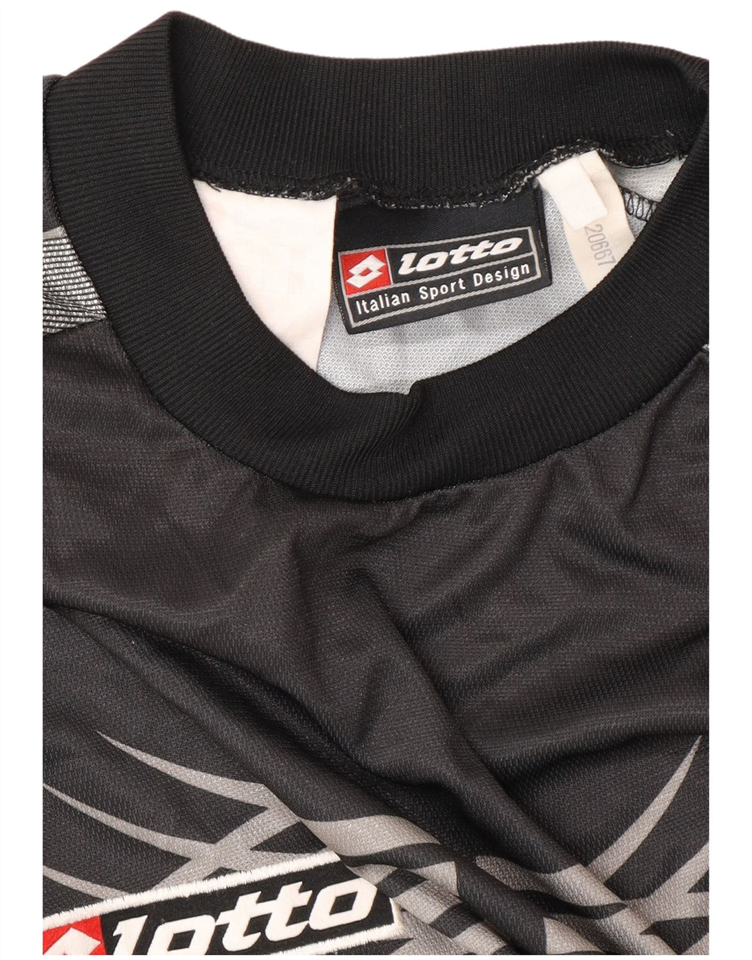 LOTTO Herren Juventus 2001-2002 Home Graphic Jersey Top Large Black Sports