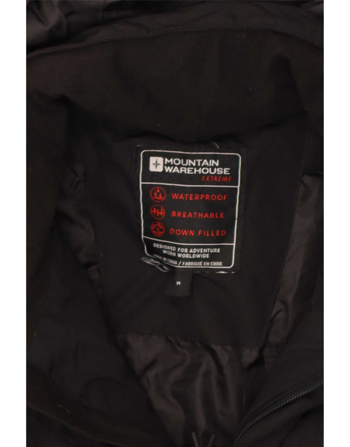 Mountain Warehouse Wattierter Herrenmantel mit Kapuze, UK 38, Mittelschwarz, Polyester