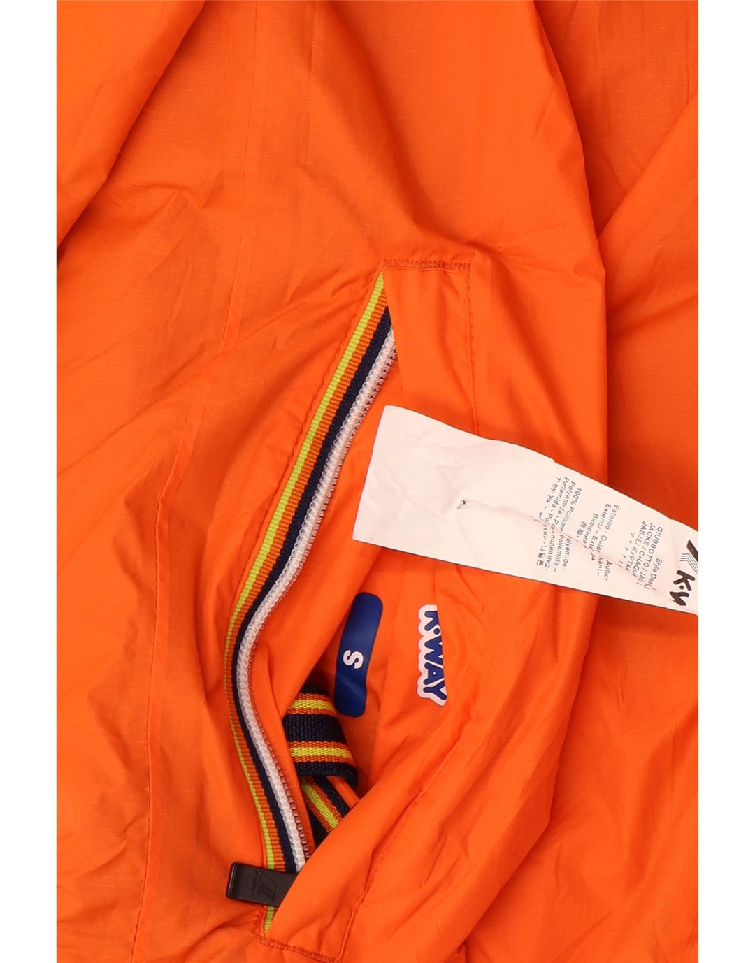 K-WAY Herren Kapuzen-Wendejacke UK 36 Small Grau Polyamid