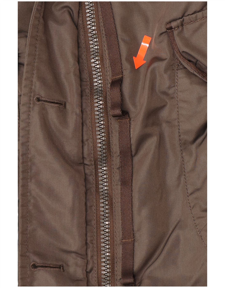 PEUTEREY Wattierter Damenmantel mit Kapuze IT 40 Small Khaki Polyester