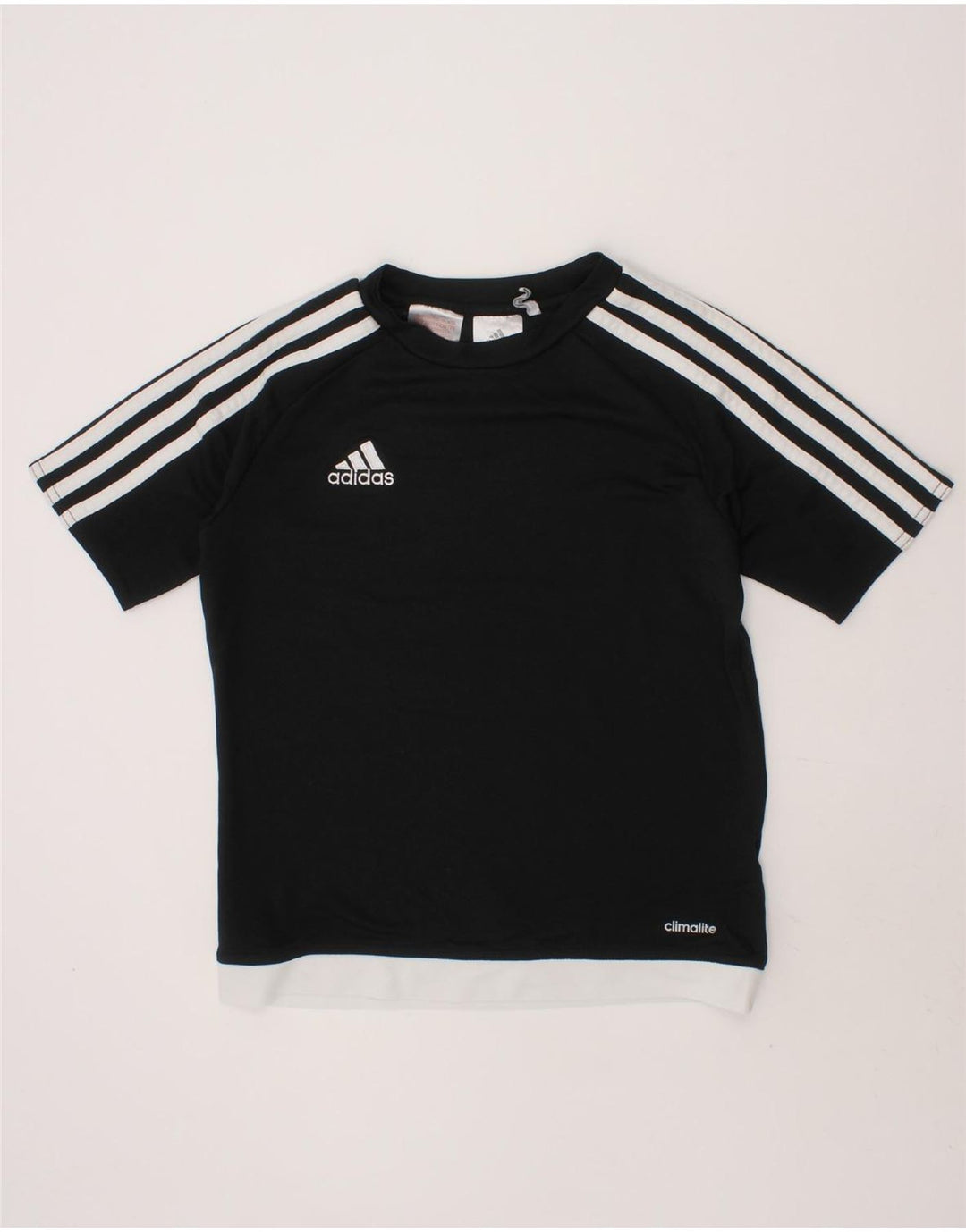ADIDAS Boys Climalite T-Shirt Top 9-10 Years Black Vintage Adidas and Second-Hand Adidas from Messina Hembry 