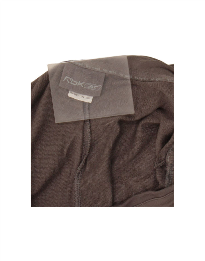 REEBOK Womens Sport Shorts UK 12 Medium Grey Cotton