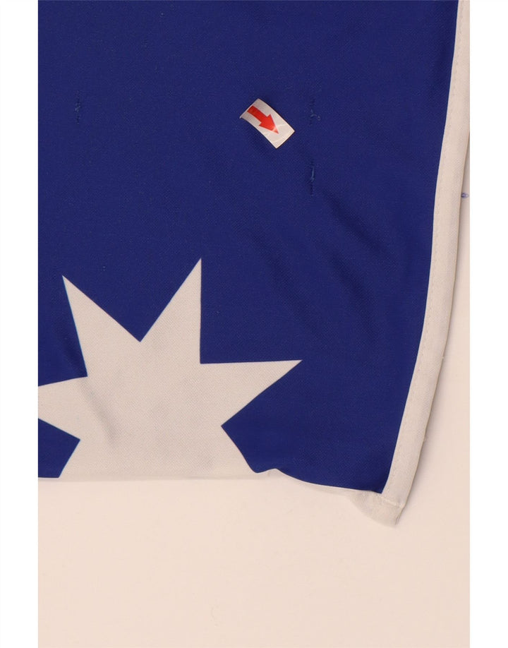 Errea Herren-Sportshorts mit Grafik, mittleres Marineblau, Farbblock-Polyester
